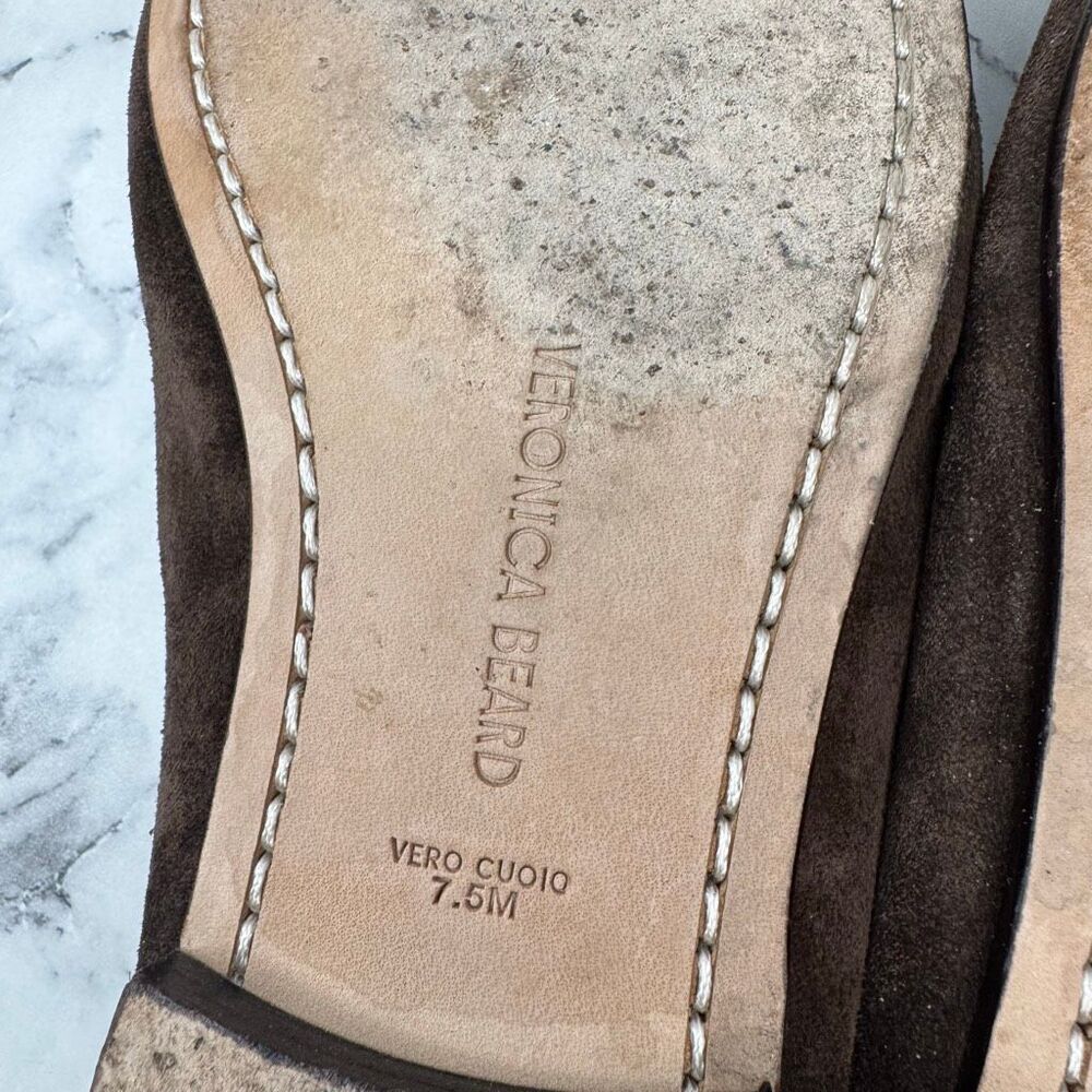 Veronica Beard Espresso Suede Penny Loafer 7.5 - Picture 7 of 7